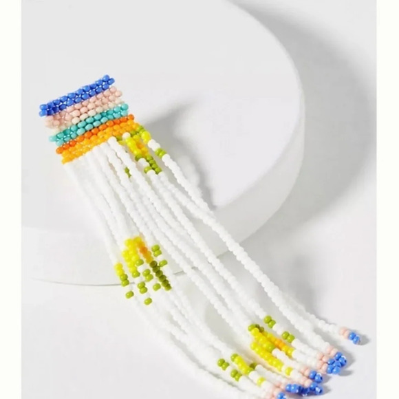 Anthropologie Casa Clara Beaded Drop Earrings - Picture 2 of 3